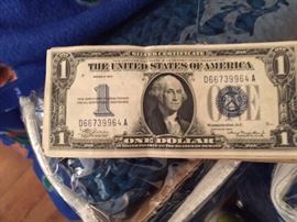 Silver Certificates in excellent condition. Six are in sequential order.