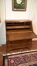 Drop front, slant front desk with drawers to be sold, project furniture or use it as is, excellent condition.