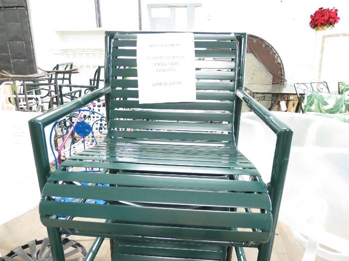 2 Molla Aluminum frame-substantial weight and green strapping.  Circa 1960's