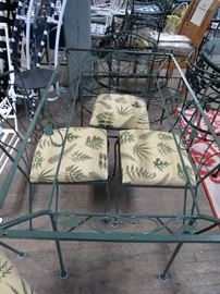 Vintage Salterini Wrought Iron Dining Set w/ 4 chairs