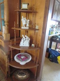 Walnut Corner Shelf 