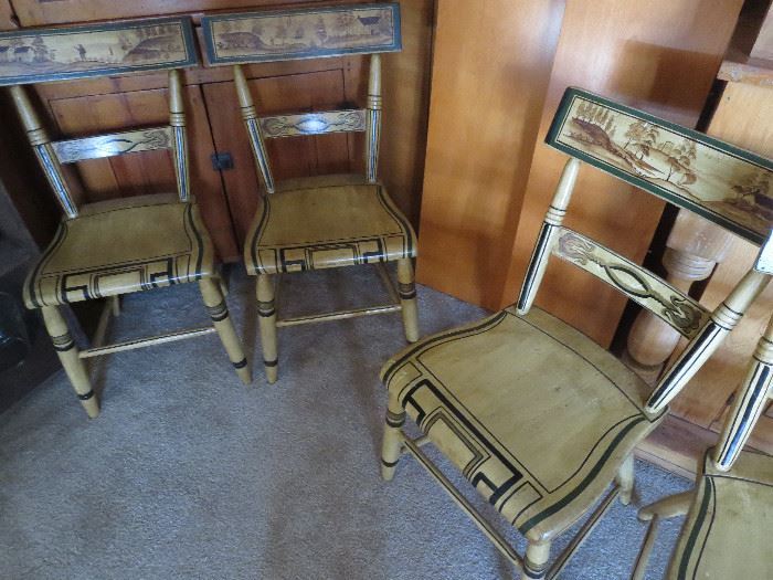 3 More of the Rare Hand Painted Chairs 