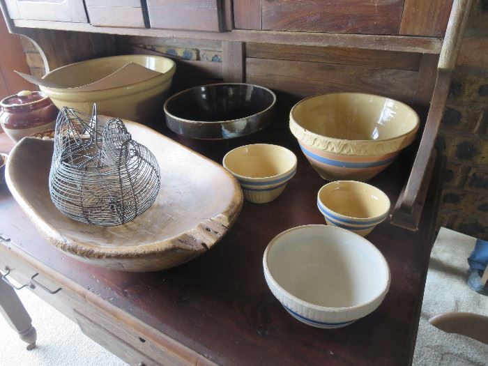 Collection of Yelloware Bowls 