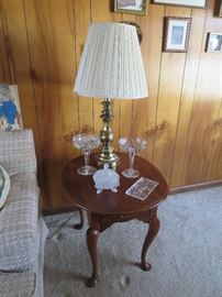 Cut Glass Compotes, Cherry End Tables 