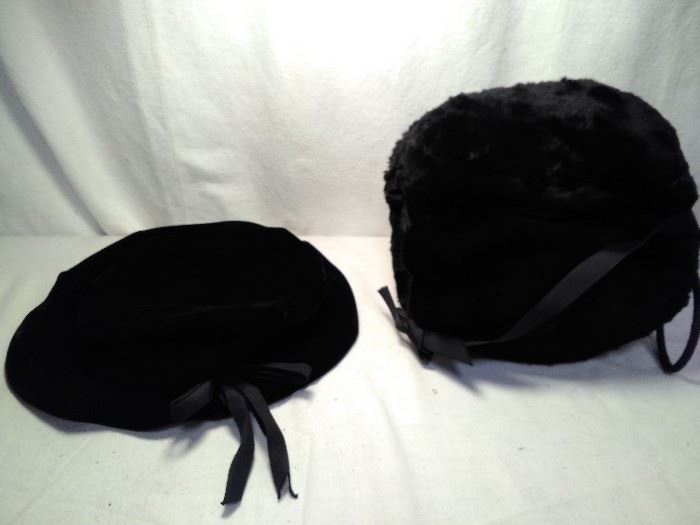 Vintage Black Hat & Fur Muff - 2 Pieces https://ctbids.com/#!/description/share/20299