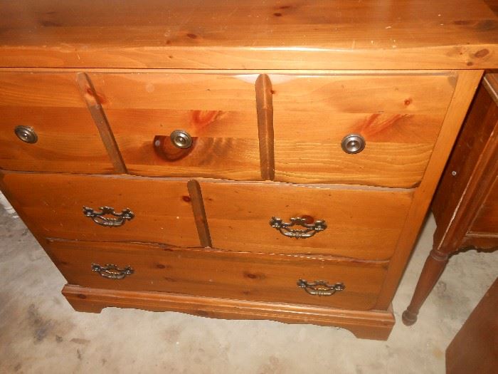 Nice pine triple drawer chest 