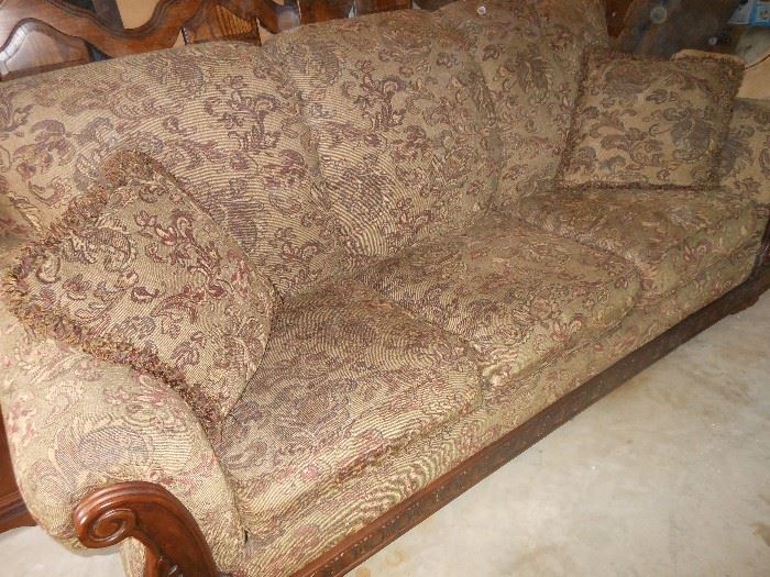 Tapestry upholstered hide a bed in great condition