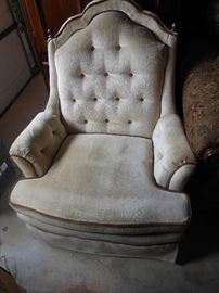 Vintage tufted chairs...we have a pair!!