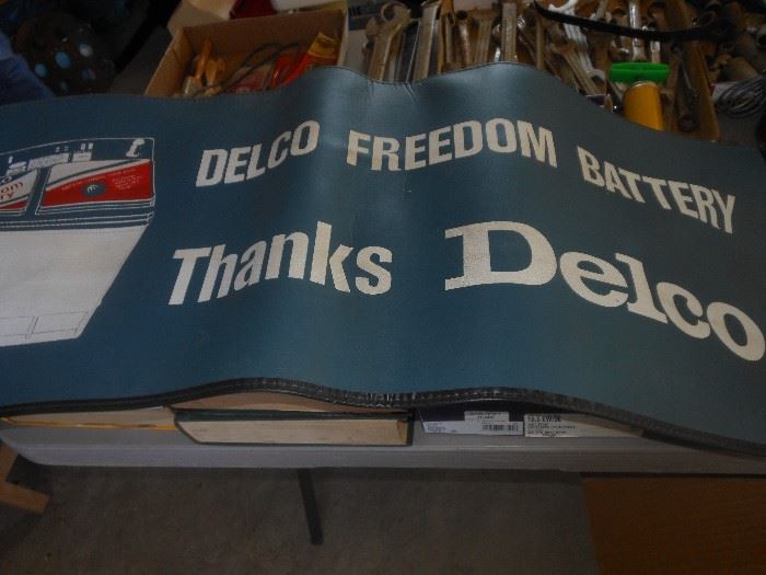 Fender protector advertising Delco batteries 