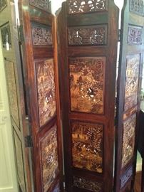 Four paneled Asian room divider