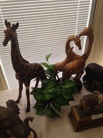 Carved animals from Africa