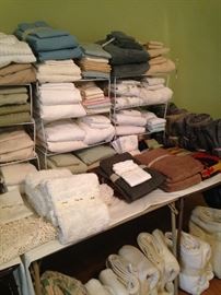 Large selection of blankets and sheets