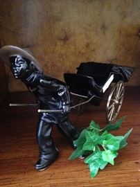 Asian man and rickshaw