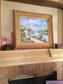 Framed oil on canvas