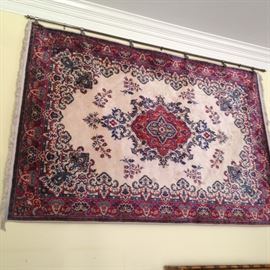 Rug hung as a wall feature