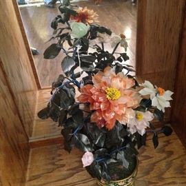 Soap stone floral arrangement