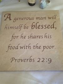 A wonderful Biblical reminder - Proverbs 22:9