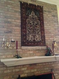 Another rug hung as wall decor