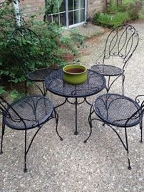 Small black table with 4 chairs