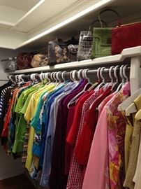 Great selection of clothes and purses