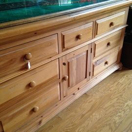 Pine dresser provides ample storage.