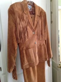 Suede 2 piece outfit