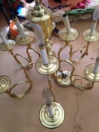 Brass chandelier