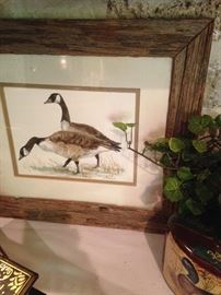 Water fowl framed art