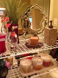 Vanity items and candles