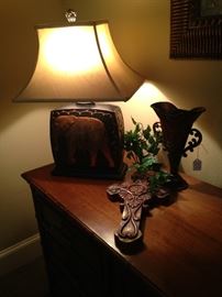 Elephant lamp is the perfect accent.