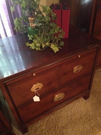 One of two matching nightstands