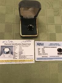 9.06 CT BLACK DIAMOND RING