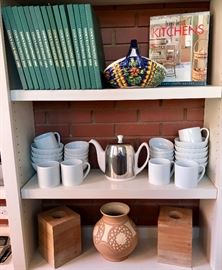 Cook Books, Pottery, Tea Pot, Tea Light Holders & More
