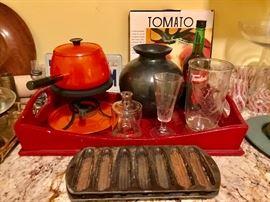 Fondue Set, Cast Iron Corn Bread Pans & More
