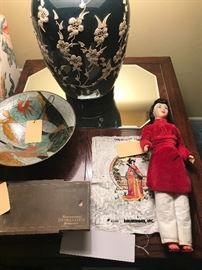 Asian Enameled Bowl ~ Asian Doll