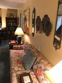 Exotic Floral Upholstered Sofa