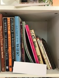 Assorted Small Kitchen Appliances ~ Assorted Cookbooks ~ Bakers Rack