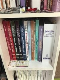 Assorted Small Kitchen Appliances ~ Assorted Cookbooks ~ Bakers Rack