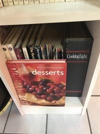 Assorted Small Kitchen Appliances ~ Assorted Cookbooks ~ Bakers Rack