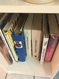 Assorted Small Kitchen Appliances ~ Assorted Cookbooks ~ Bakers Rack