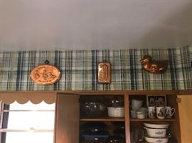 Various Tin Lined Copper Food Molds