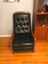 Vintage Black And Rattan Recliners ~ TWO AVAILABLE ~ Vintage Danish Modern Bookcase Cabinets ~ TWO AVAILABLE