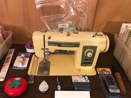 Vintage Brother Galaxie Sewing Machine In Cabinet