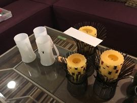 Vintage White Glass Playboy Mugs