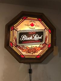 Vintage Black Label Beer Light