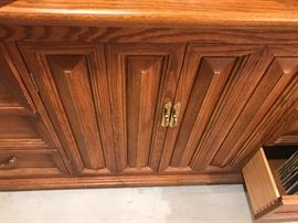 Wooden Dresser With Mirror