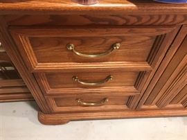 Wooden Dresser With Mirror