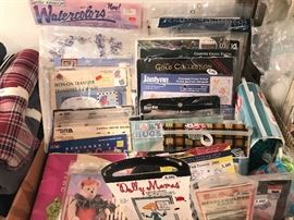 Assorted Craft Items, Books, Fabric, Craft Kits...MORE
