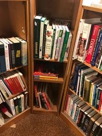 Assorted Books ~ Wooden Book Shelves with Glass Doors ~ TWO AVAILABLE