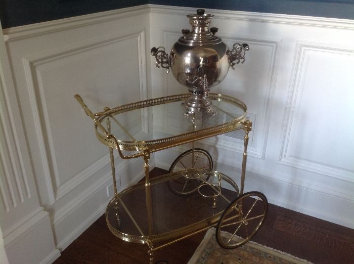 LaBarge serving cart which measures 29w x 17 d x 30h.  $500
